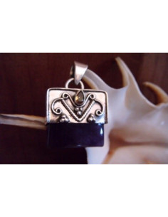 Colgante de plata y AMATISTA RECTANGULAR y pequeña CITRINE 2