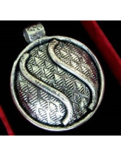 Colgante de plata mexicana REDONDO2 RAYAS: PLATA MEXICANA MUY TRABAJADO 2