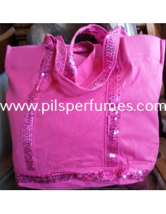 BOLSA GALA FUSCIA LONA FINA CON LENTEJUELAS, ropa fina