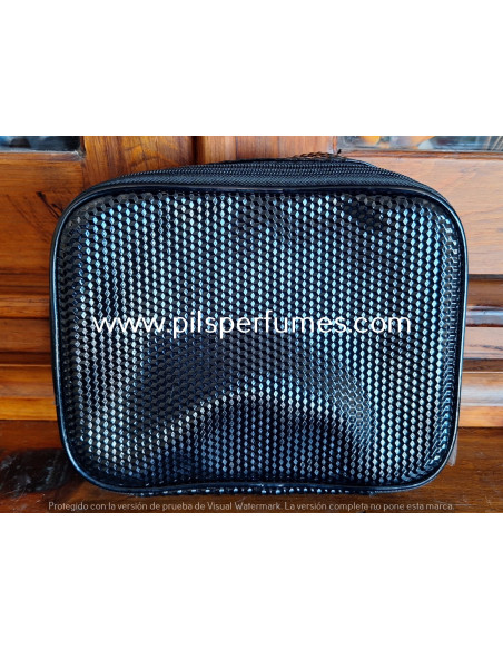 NECESER SENSAI NEGRO TIPO charol con trama dibujo