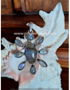 Colgante de plata y LABRADORITE en PLATA TRABAJADA 2
