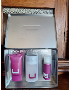 U women de Adolfo Dominguez Set: 75 ml vaporizador+ body shimer 75 ml+ desodorante 50 ml descatalogado