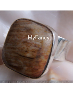 Anillo de plata ANILLO JASPER CUADRADO : TALLA:7 2