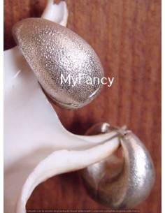 Pendientes de plata y PLATA MATE ARO GRUESO 2
