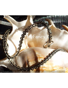 gargantilla collar de plata y CADENA RUSTICA UNISEX:PRECIOSA