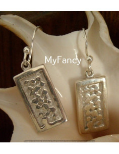 pendientes PLATA RECTANGULARES TRABAJADOS 2