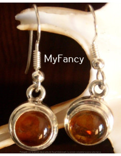 Pendientes de plata y AMBAR Y PLATA