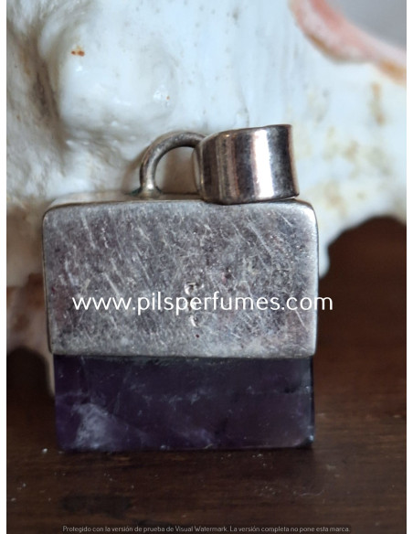 Colgante de plata y AMATISTA RECTANGULAR y CITRINE